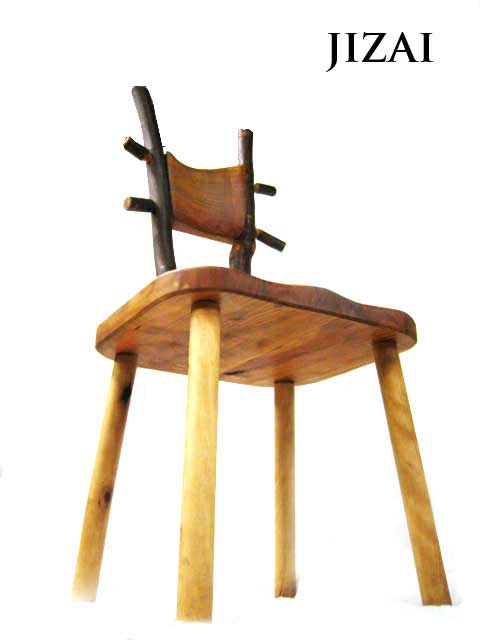 自然木の椅子